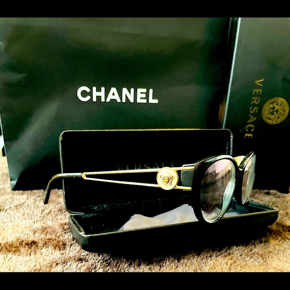 Black Oversized Cat Eye Versace Frames